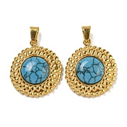 Синтетические бирюзовые подвески STAS-U024-15G-02