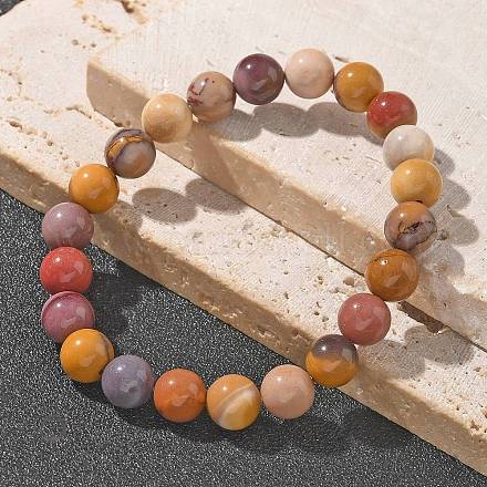 Натуральный mookaite бисерные браслеты простирания X-BJEW-Q692-52-8mm-1