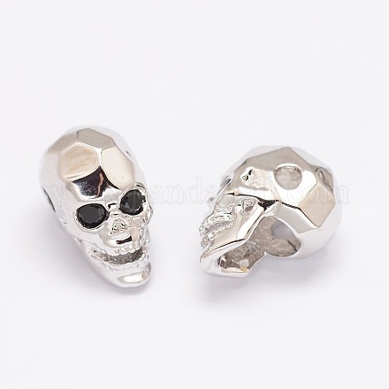 Латунные микро проложить кубического циркония бусы X-ZIRC-P017-11P-NR-1