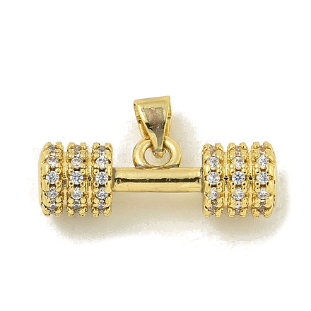 Подвески из кубического циркония с покрытием из латуни KK-U029-24G-1
