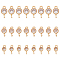 24Pcs 3 Styles Brass Pave Clear Cubic Zirconia Connector Charms, Flat Round Link, Long-Lasting Plated, Cadmium Free & Lead Free, Light Gold, 11.5~13.5x5~7.5x3~4.5mm, Hole:, 1.5~2mm, 8pcs/style