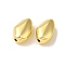 Rack Plating Brass Beads, Long-Lasting Plated, Lead Free & Cadmium Free, Irregular Oval, Real 18K Gold Plated, 10x6.5x4.5mm, Hole: 1.2mm