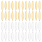 Brass Pendants, Stamping Blank Tag, Oval, Platinum & Golden, 23.5x5.5x0.5mm, Hole: 1mm, 2 colors, 50pcs/color, 100pcs/box