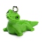 Resin Pendants, With Platinum Iron Loop, Lizard, Lime Green, 17.5x12x24mm, Hole: 2mm