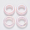 Transparent Acrylic Linking Rings, AB Color Plated, Imitation Gemstone Style, Round Ring, Pink, 25x6mm, Inner Diameter: 12.5mm