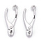 Alloy Pendants, Linesman Pliers, Cadmium Free & Nickel Free & Lead Free, Platinum, 23.5x9x3mm, Hole: 1.6~1.8mm