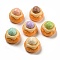 Opaque Resin Imitation Food Decoden Cabochons, Ice Cream Waffle, Mixed Color, 18x15.5mm