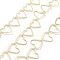 Brass Hollow Heart Link Chains, Unwelded, with Spool, Real 18K Gold Plated, 12.5x13.5x0.8mm