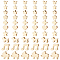 PH PandaHall 10 Style 14K Gold Plated Beads，60Pcs Smooth Beads Long-Lasting Star Heart Flower Spacer Beads Loose Ball Beads Gold Metal Beads for Summer Stackable Necklace, Bracelet, Earring Making