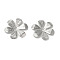 Non-Tarnish 304 Stainless Steel Bead Caps, 6-Petal Flower, Stainless Steel Color, 17.5x1.5mm, Hole: 1.4mm