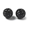 Acrylic Rhinestone Beads, Round with Square Rhinestone, Shiny Beads for DIY Jewelry Making, Beadable Pens and Crafts, Black, 20mm, Hole: 2mm