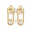 Rack Plating Alloy Pendants, Cadmium Free & Lead Free, Safety Pin Shape, Light Gold, 32x11x3.5mm, Hole: 1.6mm