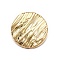 1-Hole Alloy Shank Buttons, Garment Accessories, Flat Round, Light Gold, 30x9mm, Hole: 2.5mm