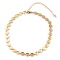 Brass Flat Round Link Chain Necklaces, with 304 Stainless Steel Lobster Claw Clasps, Real 18K Gold Plated, 12.59 inch(32cm)