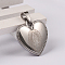 Non-Tarnish 304 Stainless Steel Religion Pendants, Heart with Virgin Mary/Our Lady of Guadalupe, Stainless Steel Color, 22x21.5x3.5mm, Hole: 7x4mm