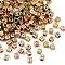 Opaque Acrylic Beads, Cube with Letter, Wheat, 5.5x6.5x5.5mm, Hole: 3.5mm, about 3000pcs/500g