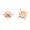 Alloy Cabochons, Epoxy Resin Supplies Filling Accessories, for Resin Jewelry Making, Star, Cadmium Free & Lead Free, Light Gold, 12.5x12.5x3mm