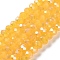 Baking Electroplate Glass Beads Strands, AB Color, Faceted, Round, Gold, 6x5mm, Hole: 1mm, about 80~85pcs/strand, 38~40cm