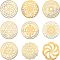OLYCRAFT 9 Pcs Sacred Geometry Copper Stickers Decals Orgone Stickers Energy Tower Material for DIY Scrapbooks, Resin Crafts Phone and Water Bottle Decorations