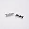 Non-Tarnish 304 Stainless Steel Ribbon Crimp Ends, Stainless Steel Color, 7x25mm, Hole: 1.5x2mm