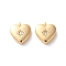 Brass Micro Pave Clear Cubic Zirconia Pendants, Heart Charms, Real 18K Gold Plated, 12x11x4mm, Hole: 1.2mm