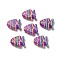 Handmade Lampwork Beads, Fish, with Enamel, Medium Orchid, 18~18.5x22x8~8.5mm, Hole: 1.6mm