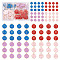 8 Sets 8 Style Alloy Enamel Pendants, Flat Round with Constellation, Mixed Color, 15~22x12~18x2mm, Hole: 1.5mm, 1Set/Style