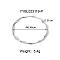 Classic Stainless Steel Twist Bangles, Platinum, Inner Diameter: 2-1/2 inch(6.48cm)