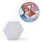 EVA Foam Photography Props, 3D Geometric Shooting Backgrounds, Jewelry Display Base, Hexagon, White, 79x89x20mm