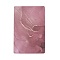 Hot Stamping Cardboard Paper Jewelry Display Cards, for Hanging Earring & Necklace, Rectangle, Pale Violet Red, 9x6x0.04cm, Hole: 1.6mm