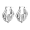 Non-Tarnish 304 Stainless Steel Hoop Earring for Women, Teardrop, Stainless Steel Color, 25x24mm
