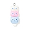 Animal Theme Resin Pendants, with Platinum Tone Iron Loop, Cat Shape, 34.5x12x7mm, Hole: 2mm