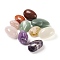 78Pcs 5 Style Natural Amethys & Rose Quartz & Green Aventurine & Botswana Agate & Dendritic Agate Beads, Healing Stones, for 7 Chakras Balancing, Crystal Therapy, Meditation, Reiki, Tumbled Stone, Vase Filler Gems, No Hole/Undrilled, Nuggets, 21x16x10.5mm