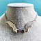 Gothic Bat Wings Alloy Pendant Necklaces, Platinum, 14.96~17.72 inch(38~45cm)