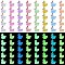 80Pcs 8 Colors Luminous Resin Crown Duck Ornaments, Glow in the Dark, Micro Landscape Moss Fish Tank Landscaping Decoration, Mixed Color, 18.5x17x13mm, 10pcs/color
