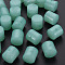 Imitation Jelly Acrylic Beads, Column, Medium Aquamarine, 14.5x14.5mm, Hole: 1.8mm, about 200pcs/500g
