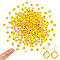 3Strands Handmade Millefiori Glass Bead Strands, Flower, Yellow, 3.7~5.6x2.6mm, Hole: 1mm, about 88~110pcs/Strand, 15.75''(40cm)