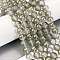Frosted Transparent Glass Bead Strands, with Gold Powder, Round, Slate Gray, 10mm, Hole: 1mm, about 84pcs/strand, 31.50''(80cm)