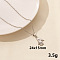 304 Stainless Steel Geometric Pendant Necklaces, Cable Chain Necklaces for Women, Hand with Eye