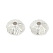 Brass Bead Caps, Cadmium Free & Nickel Free & Lead Free, Flower, 925 Sterling Silver Plated, 9x8.5x3.5mm, Hole: 1.6mm