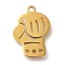 201 Stainless Steel Pendants, Glove Charms, Golden, 17.5x12x1mm, Hole: 1.5mm