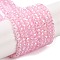 Baking Electroplate Glass Beads Strands, AB Color, Faceted, Round, Hot Pink, 3x2mm, Hole: 0.7mm, about 144~150pcs/strand, 35~37cm