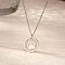 Stainless Steel Bear Paw Print Pendant Necklaces for Women's Daily Wear, Stainless Steel Color, 17.72 inch(45cm)