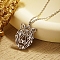 Non-Tarnish Stainless Steel Color Stainless Steel Pendant Necklace, Origami Animal, Tiger, 17.72 inch(45cm), Pendant: 26x19mm