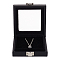 Imitation Leather Jewelry Organizer Box, with Glass Window and Clasps, for Jewelry Storage Package, Square, Black, 9.6x9.15x3cm