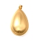 304 Stainless Steel Pendants, Teardrop Charm, Golden, 31x18.5x17.5mm, Hole: 5.5x3mm