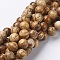 Natural Gemstone Beads Strands, Picture Jasper, Round, 10mm, Hole: 1mm, about 36~38pcs/strand, 14.9 inch
