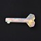 Acrylic Alligator Hair Clips, with Iron Findings, Hair Accessories for Girls, Key, Golden, 68x30x14mm