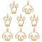 BENECREAT 8pcs 2 Styles Real 18K Gold Plated Dog Charms Pendant Cubic Zirconia Brass Bull Terrier Animal Charms Jewelry Findings for Necklace, Earrings Making