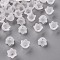 Transparent Acrylic Beads Caps, Tulip Flower, Lily of the Valley, Frosted, Clear, 10x6mm, Hole: 1.5mm, about 2100pcs/500g